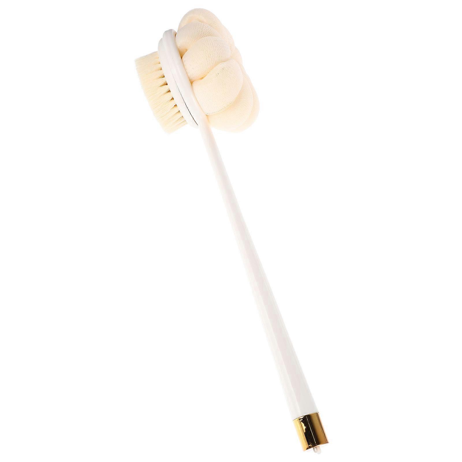 Double Side Bath Brush Soft Bristle for Bathing Use White