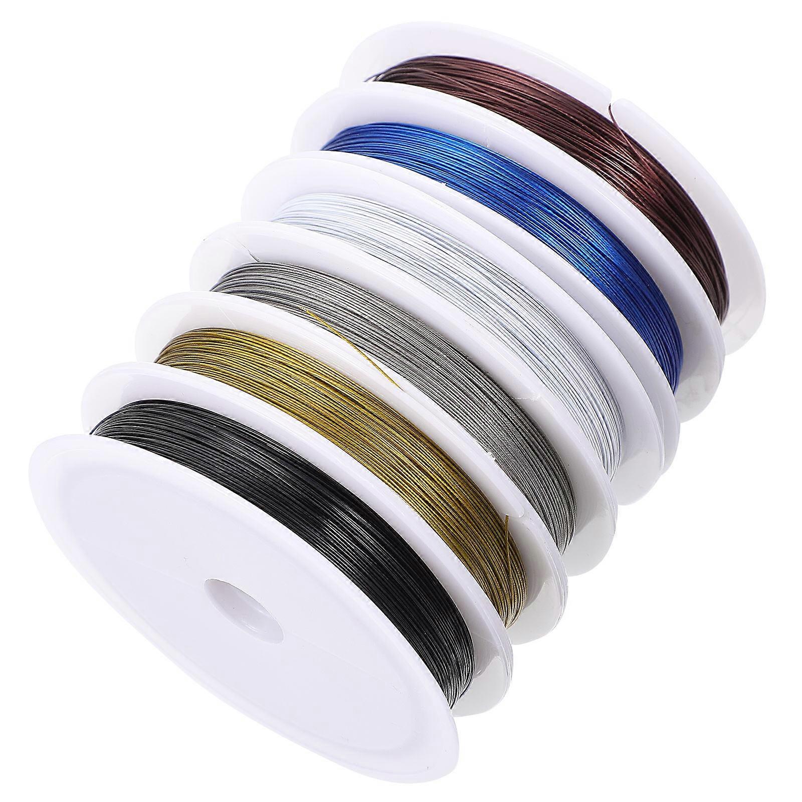 Copper Wire Jewelry Making String 6Pcs for DIY Use Assorted Color