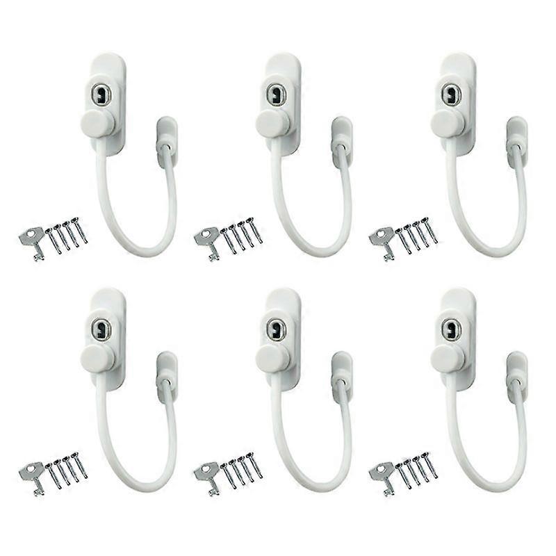 6PCS Child Protection Window Restrictor Adjustable Window Lock