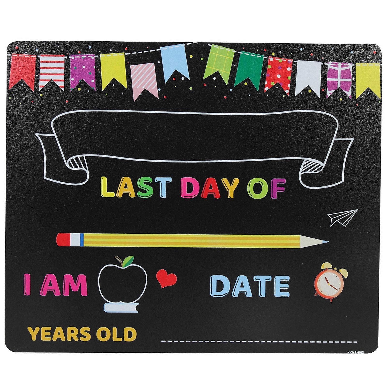 School Board Multi-Function Erasable Chalk Board for Kids 4Pcs Black