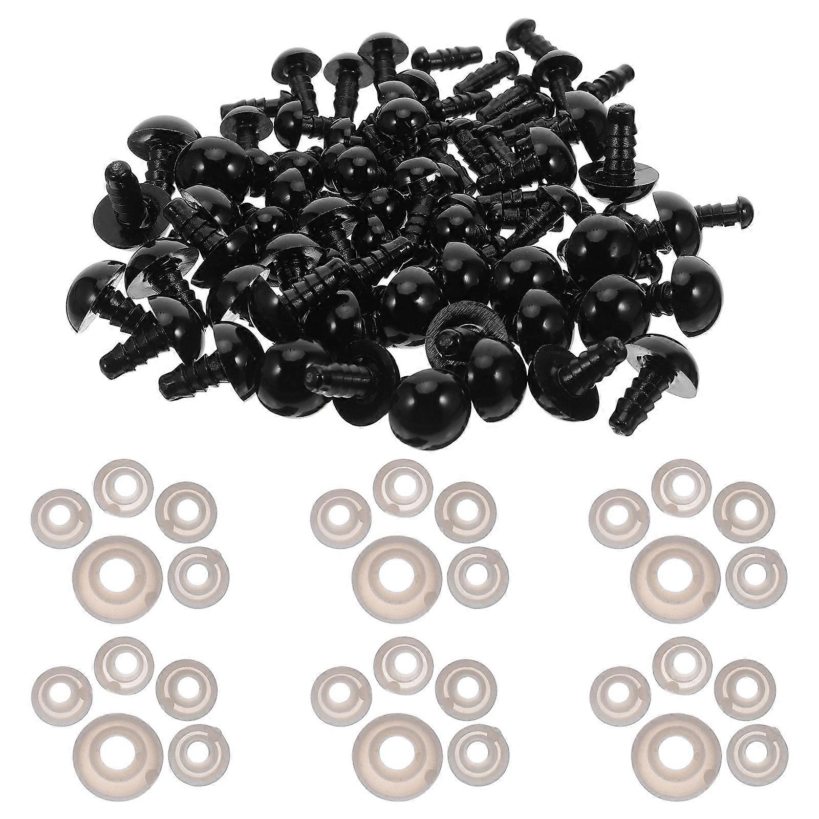 Black Plastic Safety Eyes for Plush with Washers 500Pcs
