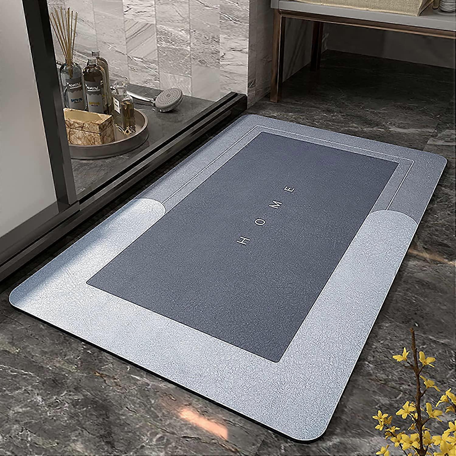 Super Absorbent Memory Foam Bath Mat 50 x 80 cm Soft Rectangular Bathroom Carpet Easy Clean
