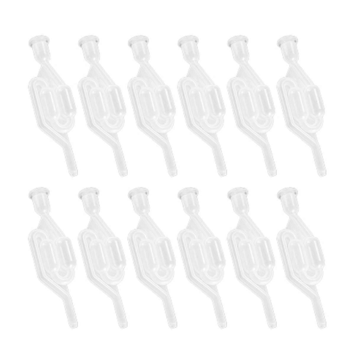 12 pcs S-Type Winemaking Check Valves for Brewing and Fermentation, Air Locks