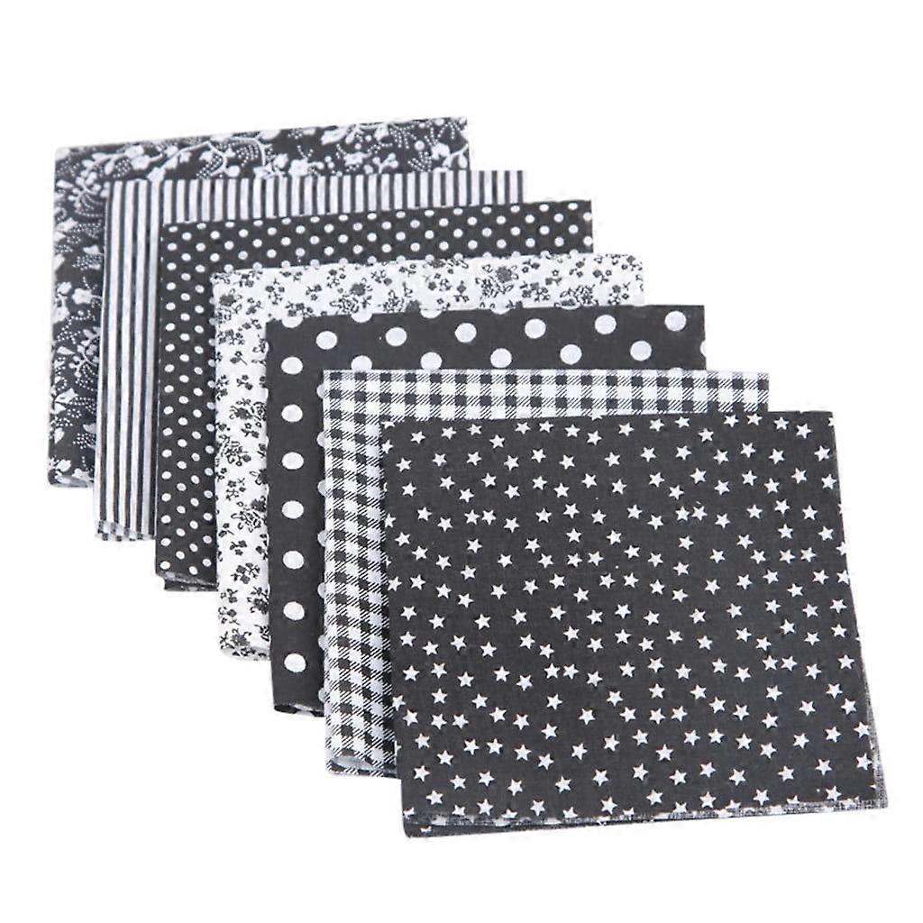 Clearance! Diy Patchwork Clearance 7Pcs Cotton Craft Fabric Bundle Patchwork Squares Quilting Sewing Patchwork Diy Black
