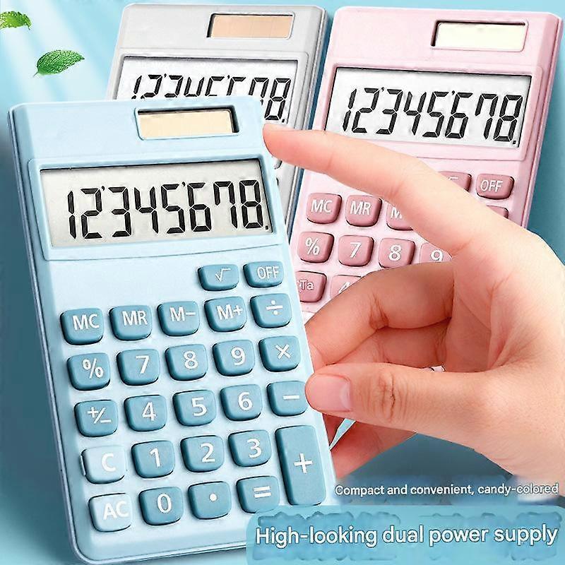 Mini Solar Calculator, 8 - digit, Large Screen, For Students