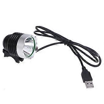 Phare avant de vélo USB à LED puissante pour vélos de route, 1 pièce, noir