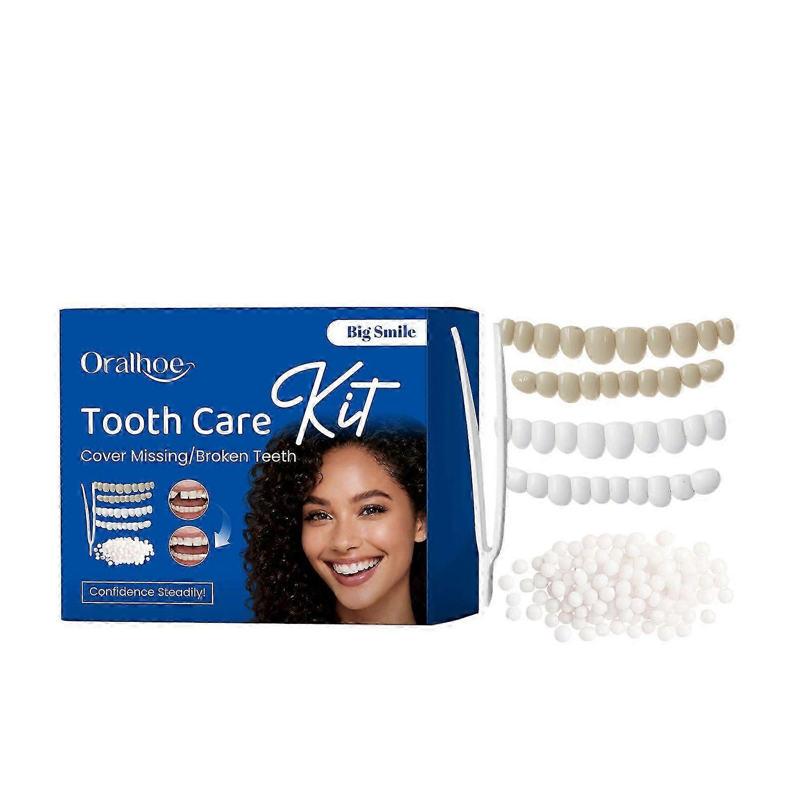 Temporary Tooth Repair Kit: Missing Tooth Replacement Kit Replace Missing or Broken Tooth Filling The Gap - Moldable False Teeth Come