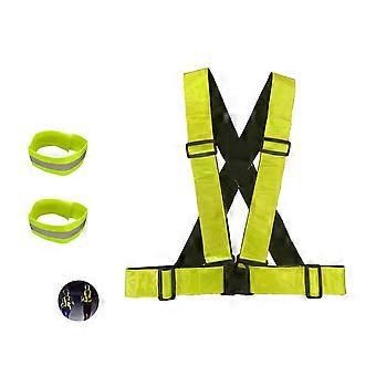 Reflective Running Vest 360°  Visibility Waterproof Safety Gear for Cycling and Night Jogging