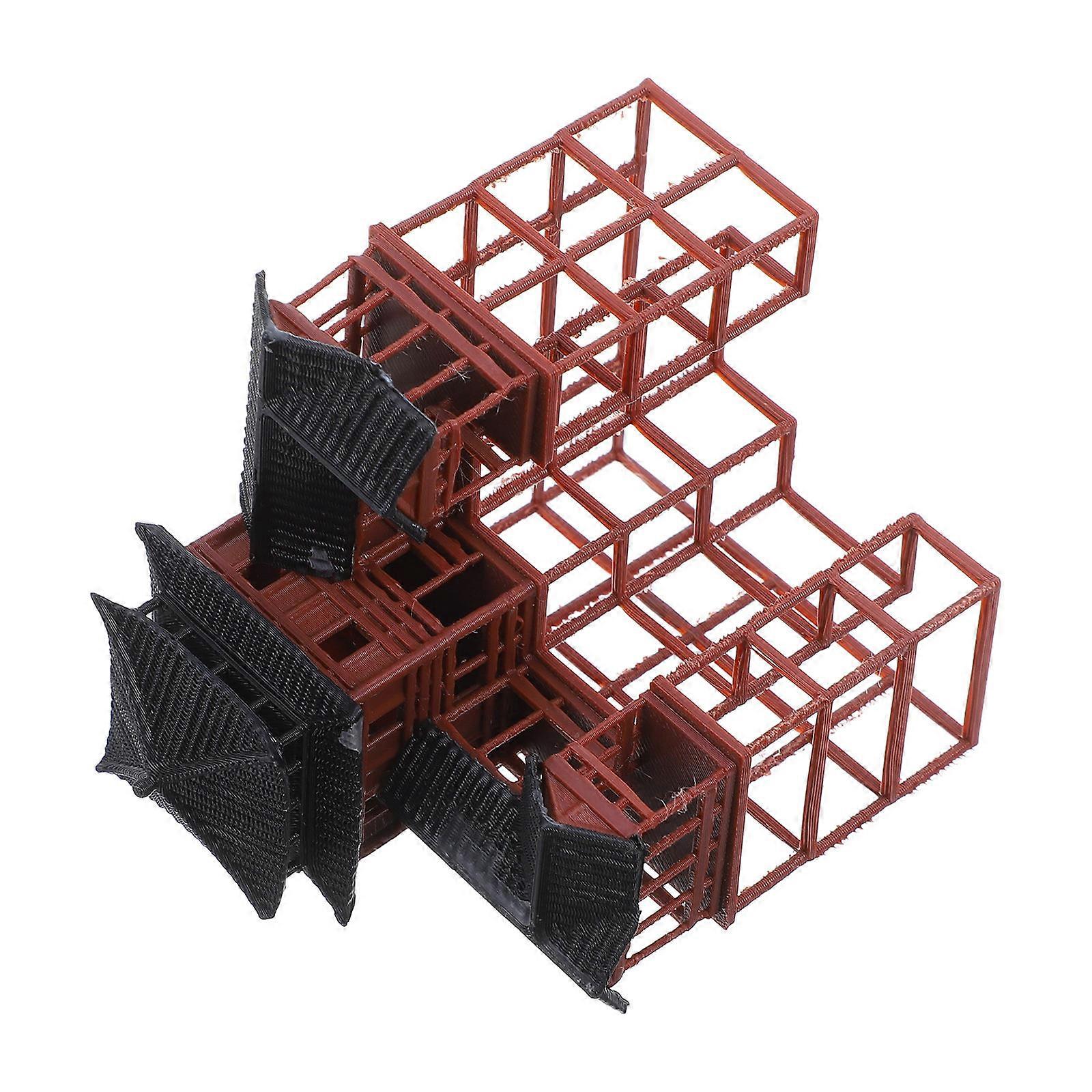 Fish Tank Statue Miniature Pavilion for Decor Durable PP Material