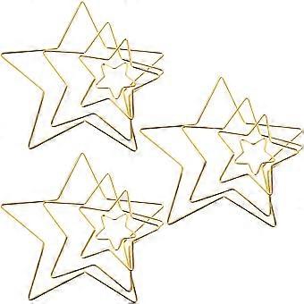12pcs Traumfänger Hoops Sternförmige Traumfänger Metallringe Makramee Handwerk Reifen Kranz DIY Zubehör
