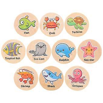 Montessori Toys Toddler Wooden Memory Game Cards for Early Learning 80Pcs