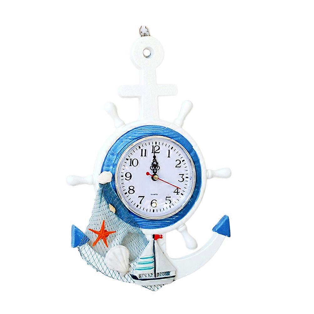 Mediterranean Style Clock Wall Clock for Wall Decoration 2Pcs