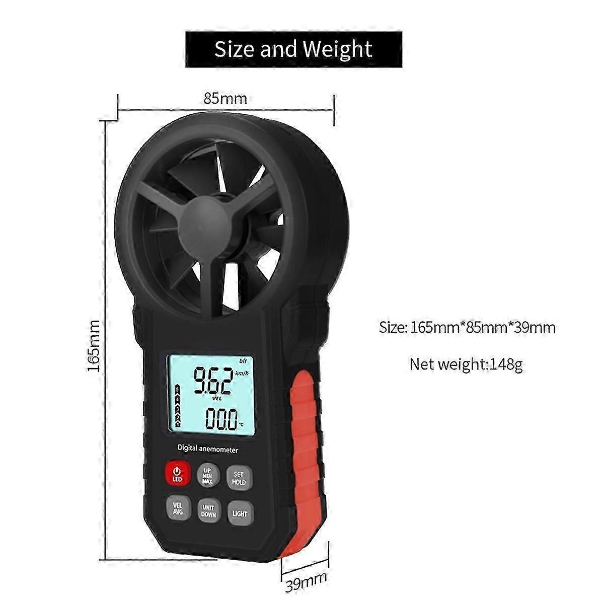 MS6252A Handheld Anemometer Rotatable Air Flow Rechargeable Anemometer
