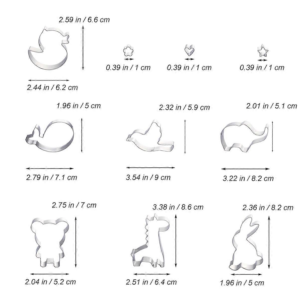 Cake Mold Stainless for Cookie Making 10Pcs Kit