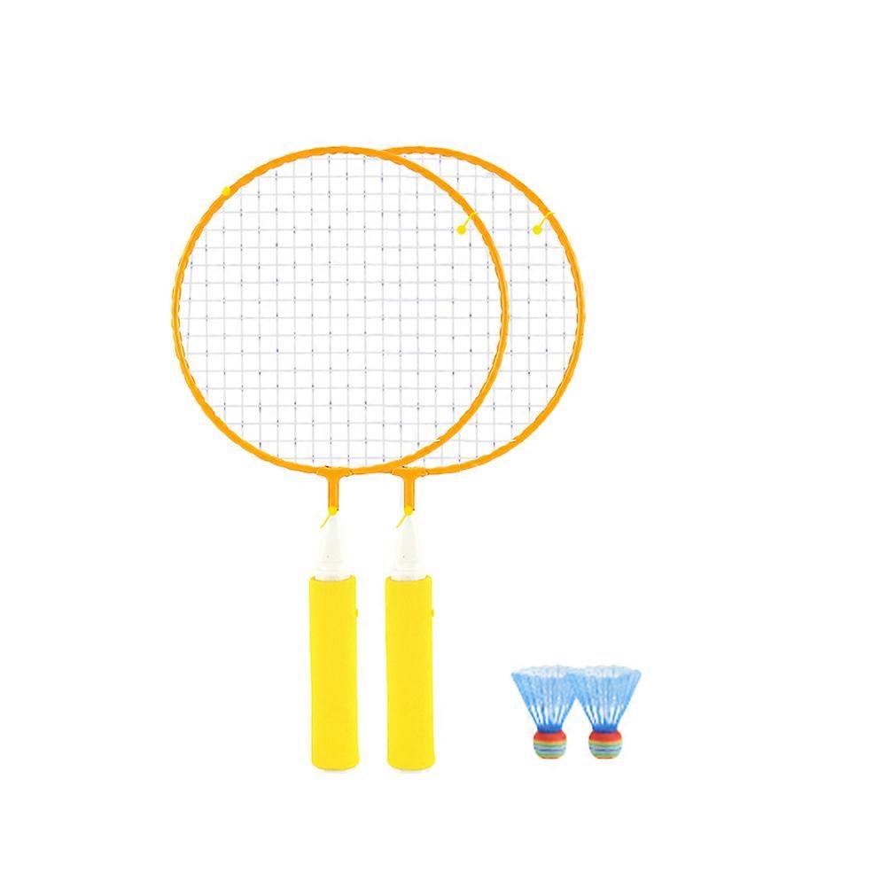 Badminton Set for Children Yellow Racket for Beginner Training 3Sets