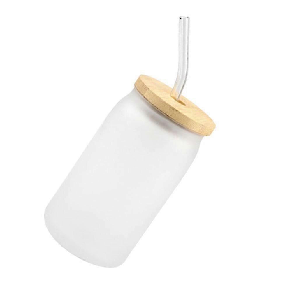 Transparent Straw Cup Glass Set for Outdoor Drinking 1Set