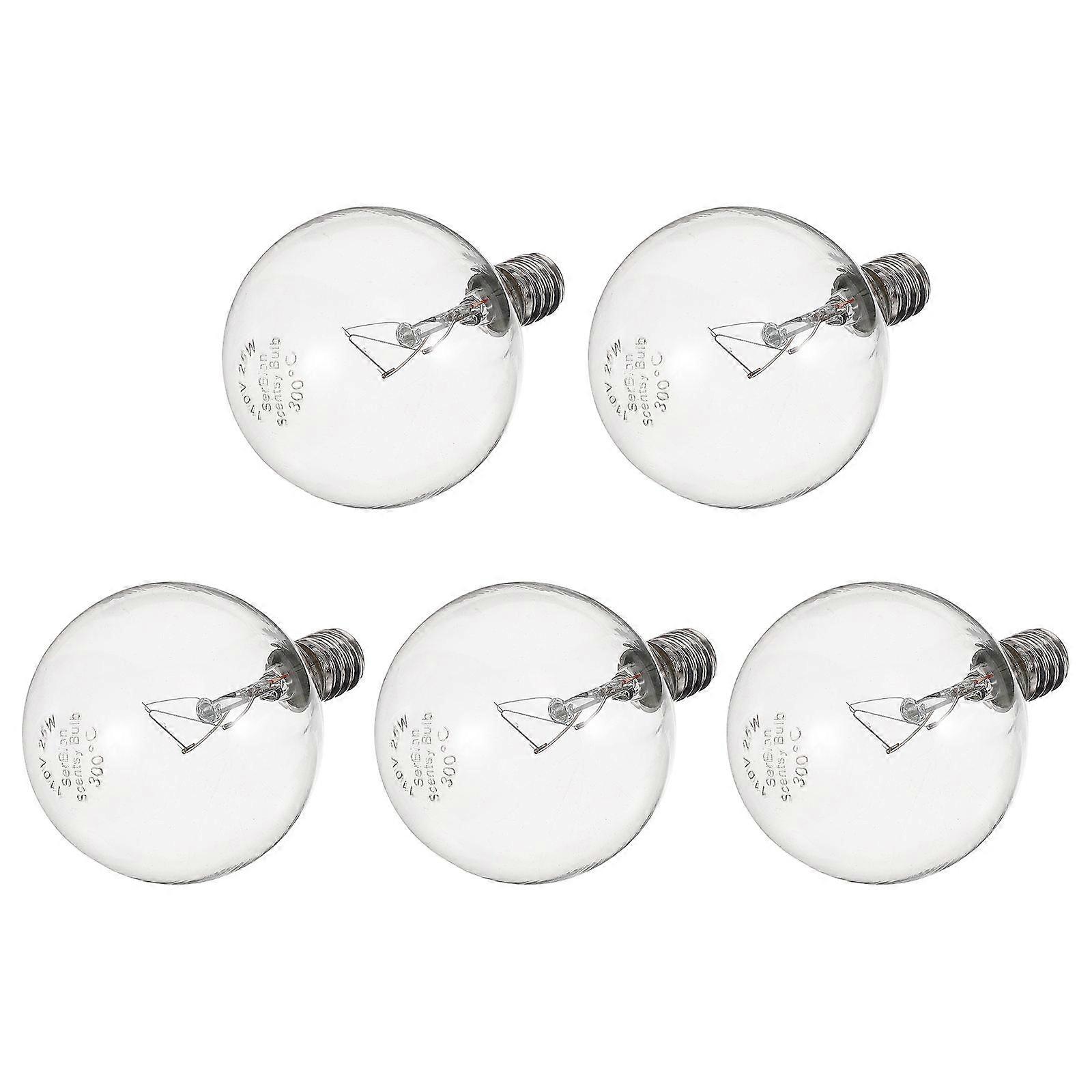 5PCS E12 Lampe Diffuseur De Cire Parfumée 25W Dimmable Globe Ampoule Claire