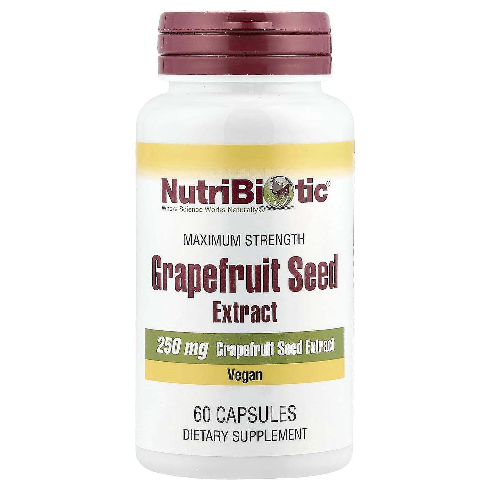 NutriBiotic, Grapefruit Seed Extract, Maximum Strength, 250 mg, 60 Capsules, 2-Pack