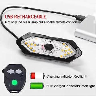 2 Pack Bike Tail Light with Turn Signals Wireless Remote Electric Scooter Turn Signals USB Rechargeable Waterproof Light