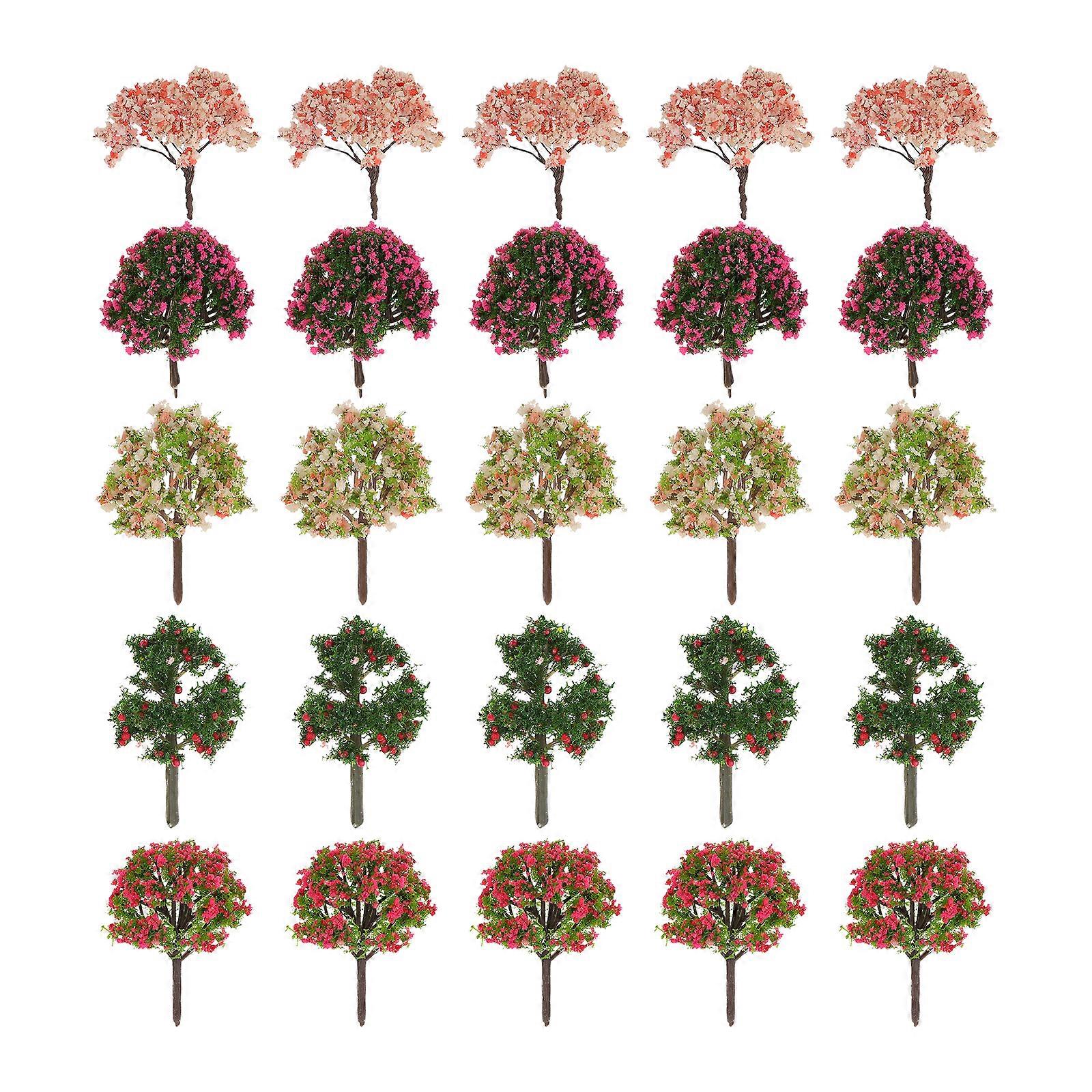 Christmas Tree Decoration Plastic Model for 25Pcs Train Scenery