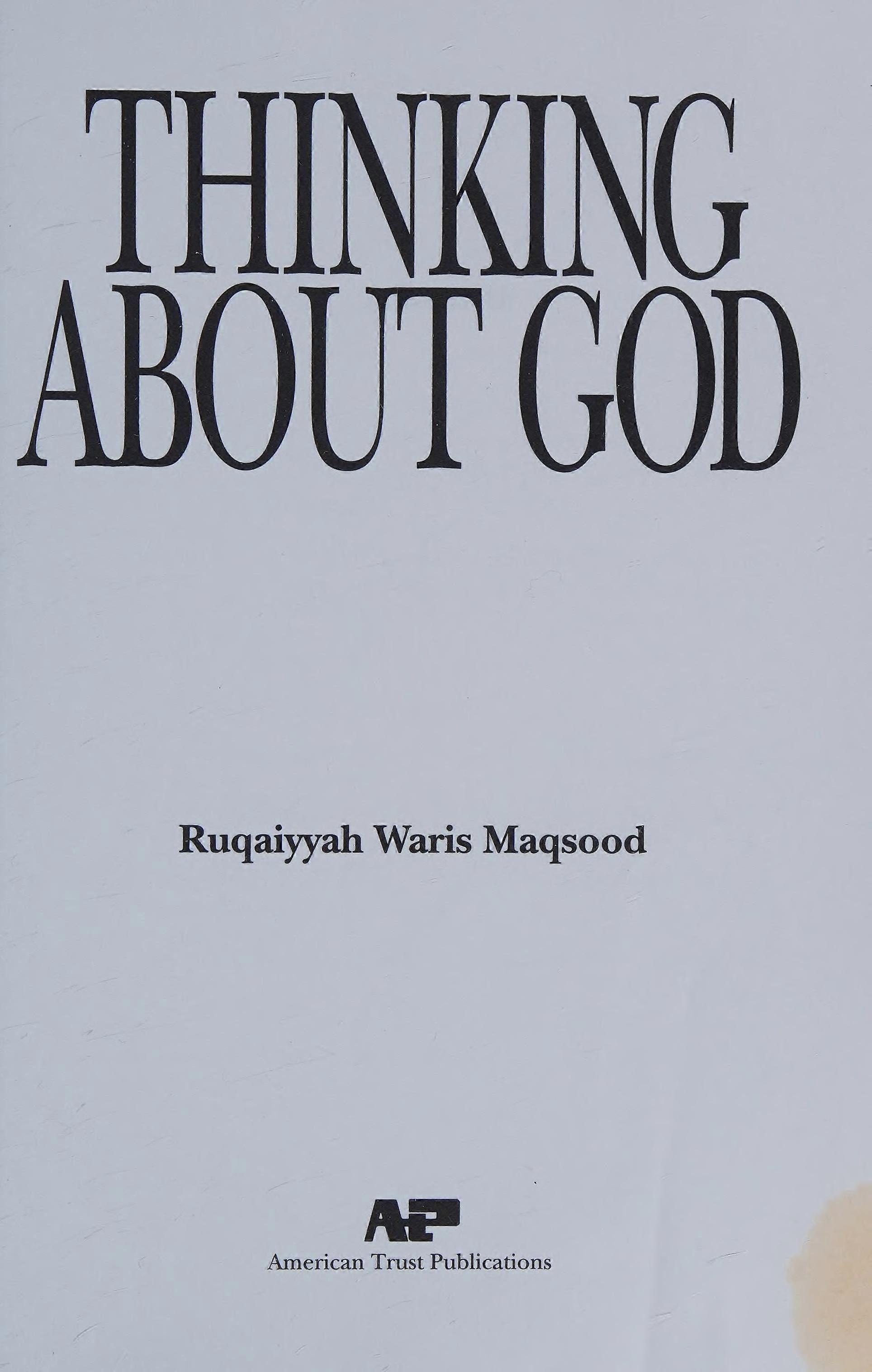 Thinking about god