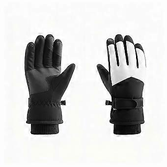 Men's Winter Warm Gloves Thickened Windproof Outdoor Sports Gloves Waterproof Skiing Gloves compatible withWomen compatible withTouch Screen