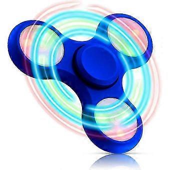 Metal Led Light Up Fidget Spinner - Party Favor With Ample Light Show - Anxiety Relief Sensory Toys For Kids Adults-Goodi