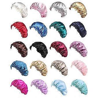 Unisex Satin Nightcap – Wide-Brim Sleeping Hat for Women & Men, Soft Breathable Hair Protection Cap for Spring, Autumn & Winterxx