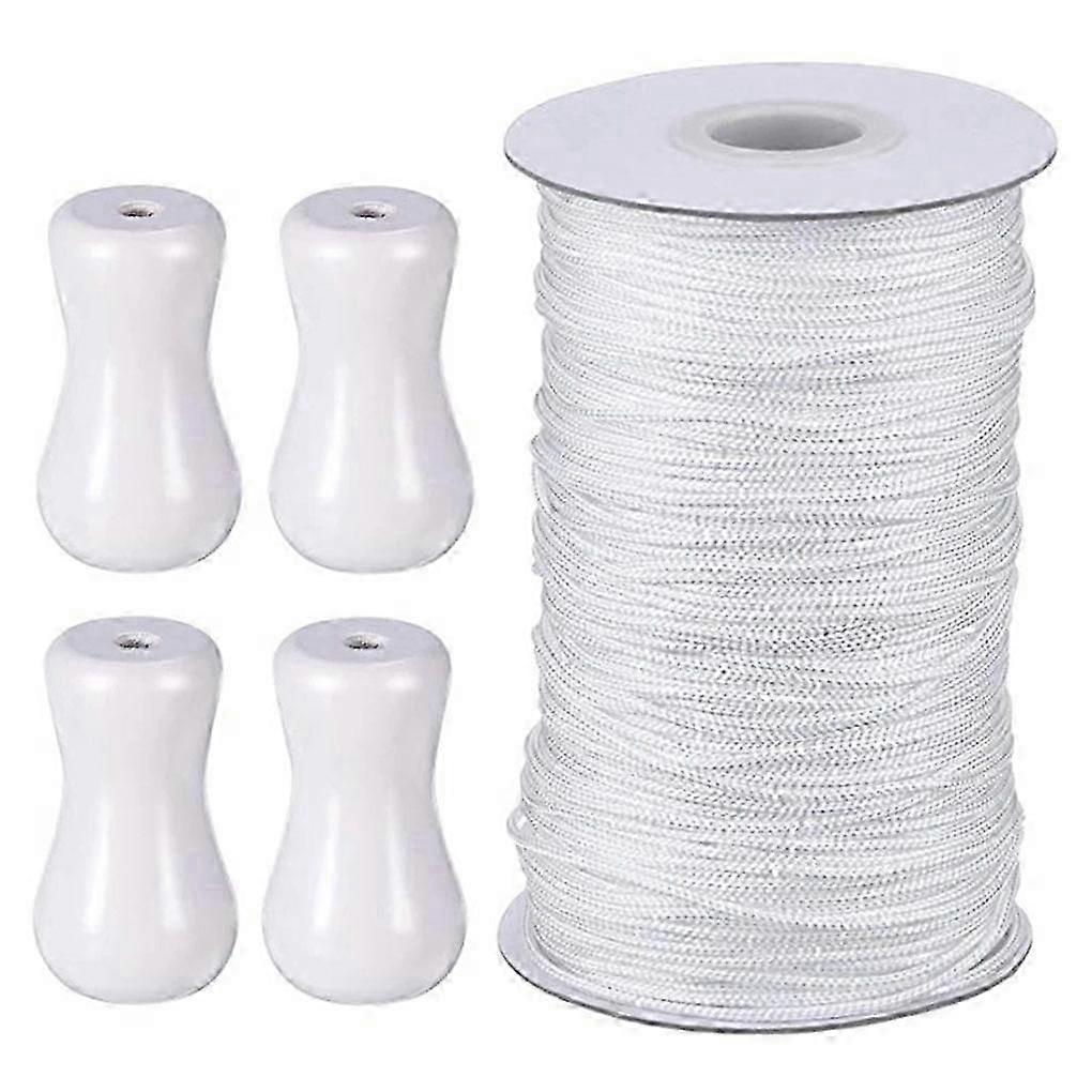 Polyester Blind Cord 50m 1 Set Tassel Design Compatible with Office Curtain Knobs