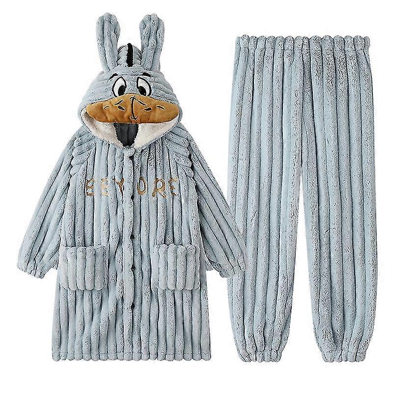 Barn Badekåpe Gutter Jenter hettekledde kapper Barn Myk pyjamas Nattøy (S)