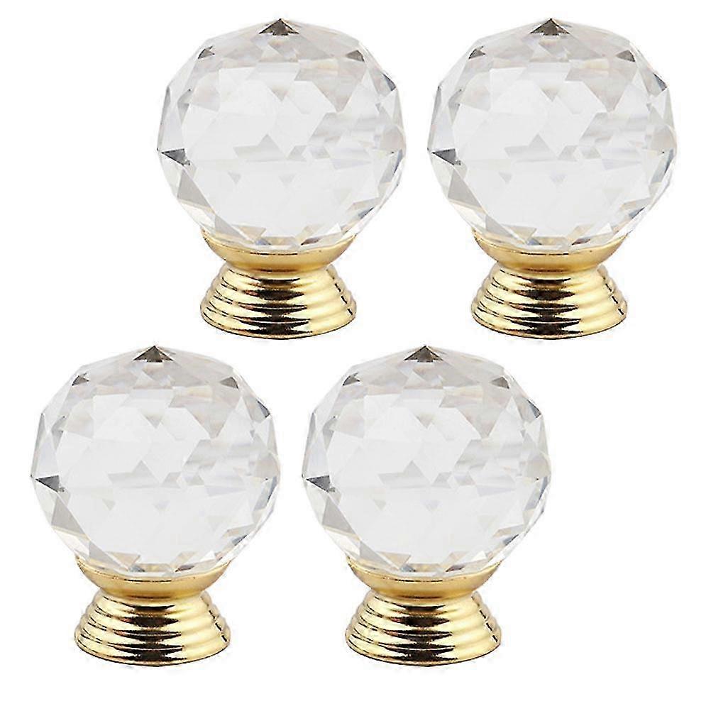 4Pcs Chic Home Drawer Cupboard Knobs Closet Handles compatible with Home Using (Golden)