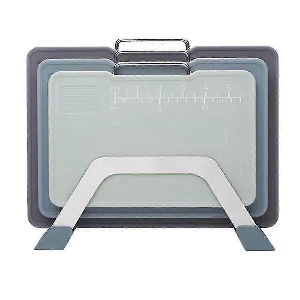 Multifunctional Kitchen Cutting Board Set with Stand, Grinding Area and Scale Marking - 3 Sizes compatible withEfficient Chopping A