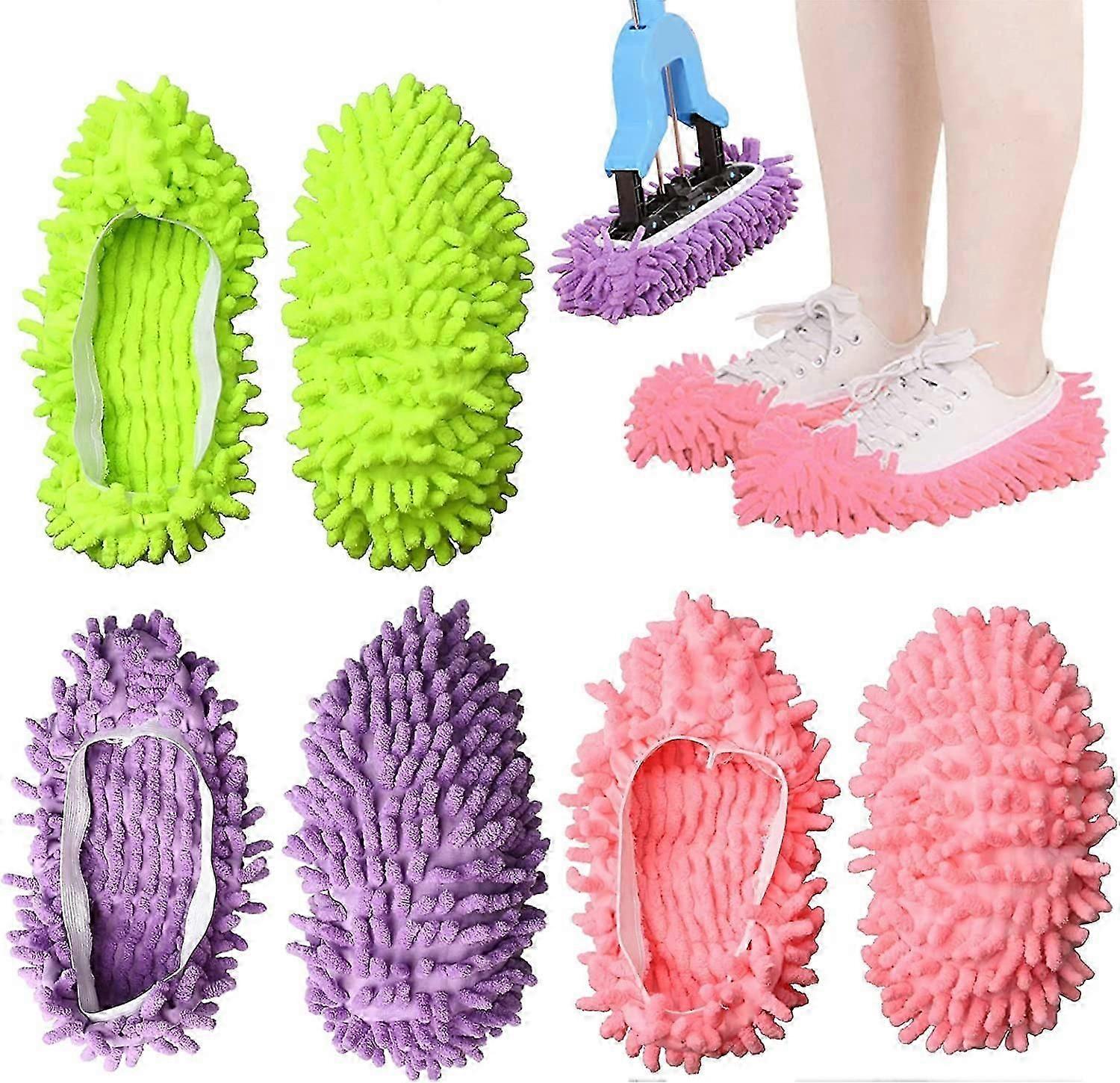 3 Pairs/ 6PCS Mop Slippers(1 size