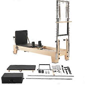 Pilates Reformer, Krafttrainingsgerät mit doppeltem Widerstand, Sprungbrett, bis zu 400 lbs