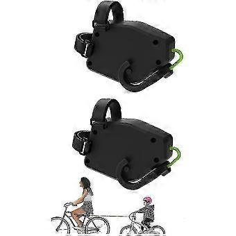Retractable Bike Tow Straps for Kids - 2Pcs Portable Parent-Child Pull Rope for MTB & Children's Bicycles