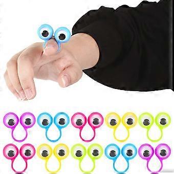 3 nutrias Anillo de globo ocular, Títeres de dedo de ojo Dedo de monstruo de ojo, Favores de fiesta, Premios en el aula, Rellenos de bolsas de regalos de cumpleaños -GSLA 6.18