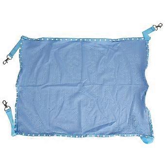 Winter Summer Two Sides Multi Function Portable Breathable Mesh Pet Hammock Hanging Bed for Cats Dogs(Blue L)