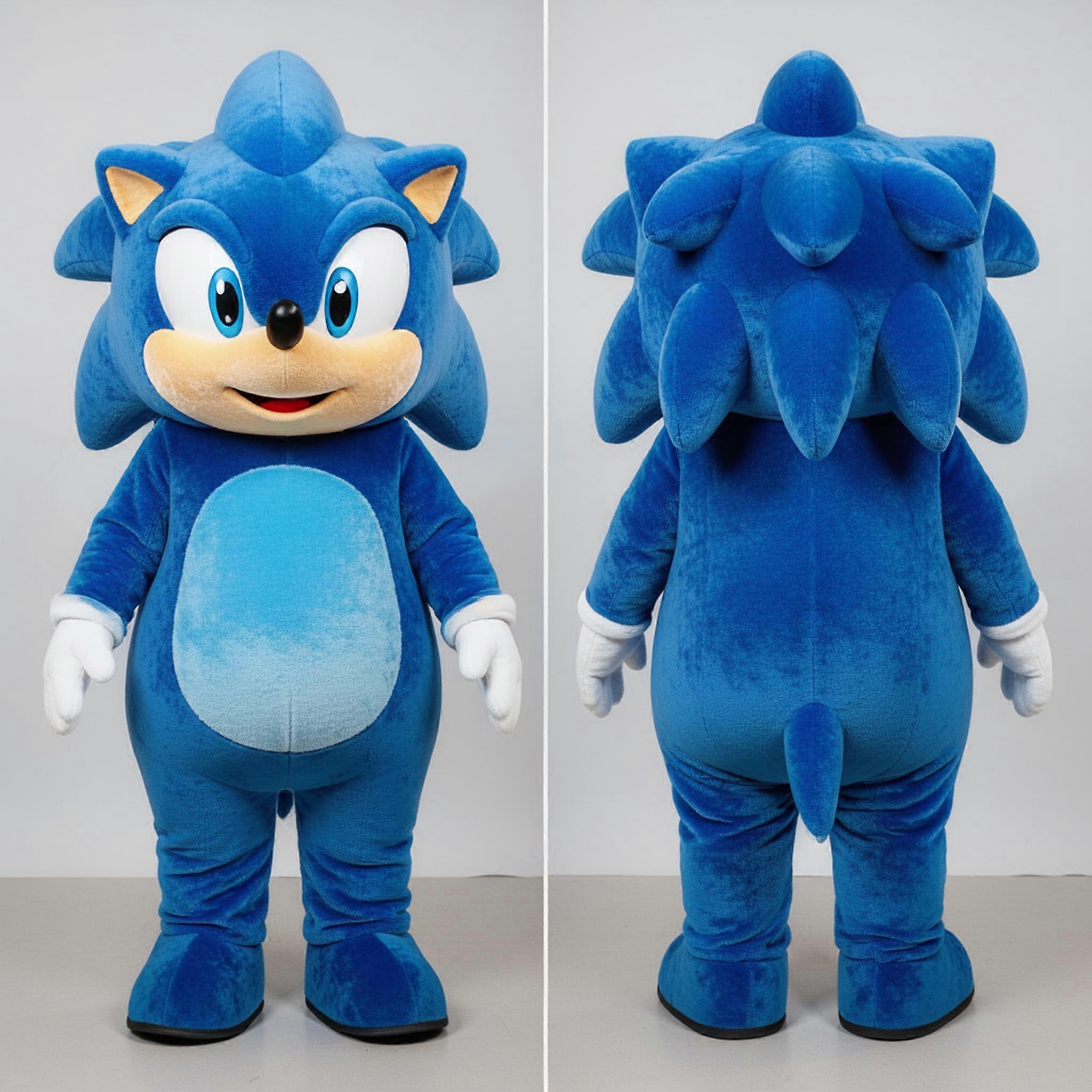 MASTICOT Azure Blue Cuddly Hedgehog Mascot