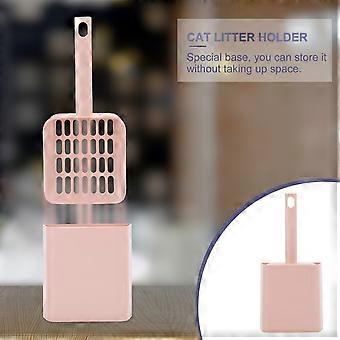 Cat Litter Scoop Set for Pet Garbage Cleaning 1Set Pink ABS Material