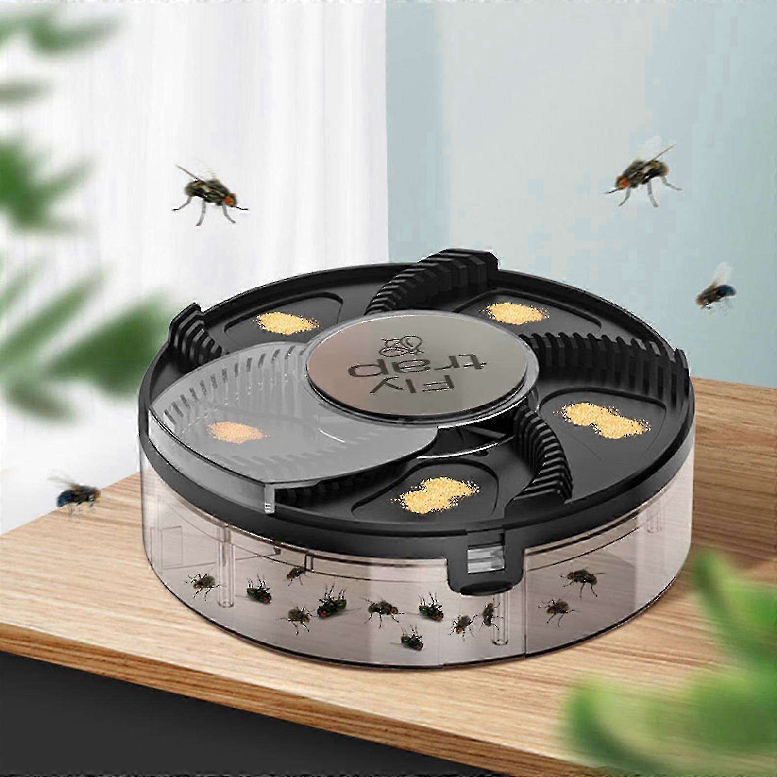 Automatic housefly pitfall for ranch insect control
