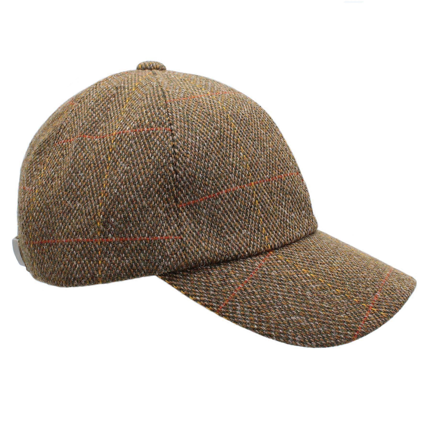 Callow Derby Tweed Baseball Cap ZH286 Cedar