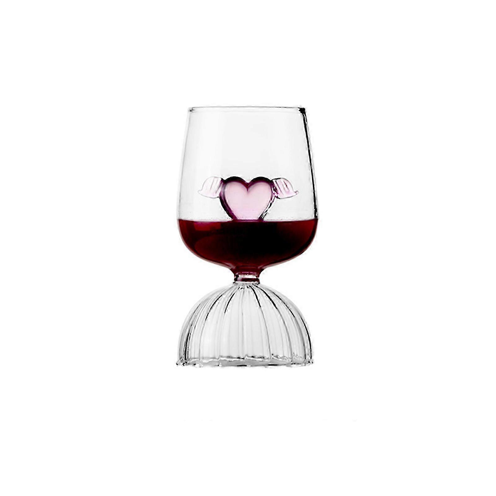 Borosilicate Heart Wine Glass