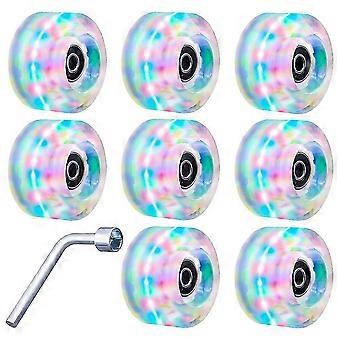 Double-row Glowing Skate Wheels 1 Set Ice Skate Accessories