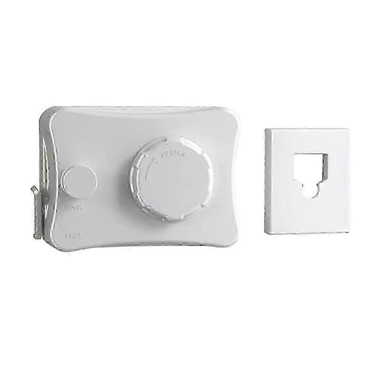 Retractable Clothesline Wall Mounted No-Drill Adjustable Locking White Plastic 5.1M