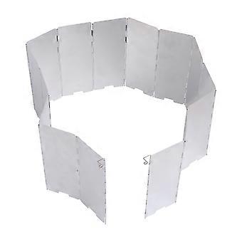 Outdoor Barbecue Windshield Aluminum Alloy Windshield for Camping 1Pcs