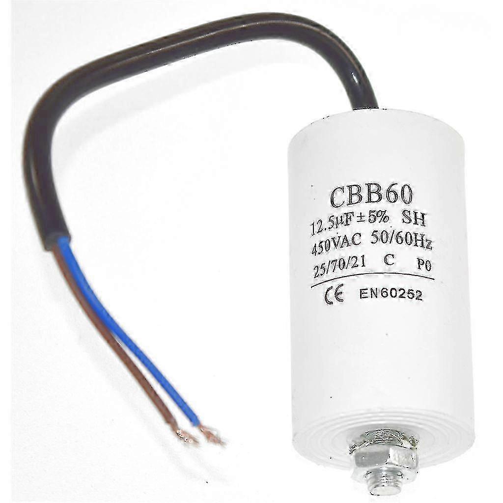 Universal 12.5uf Capacitor with 18cm Connection Cables