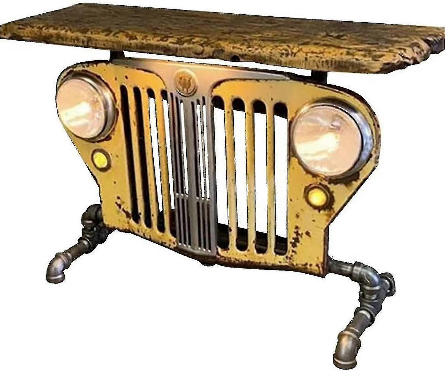 Steampunk Industriële Tafel Model-geel