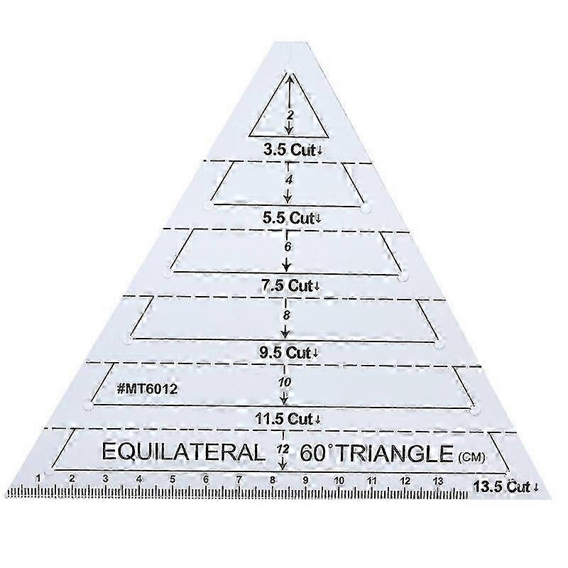Acrylic Triangle Ruler 13.5cm Precise
