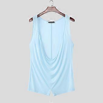 INCERUN Bodys ajustados sin mangas con escote en V profundo para hombre, monos de una pieza, ropa interior