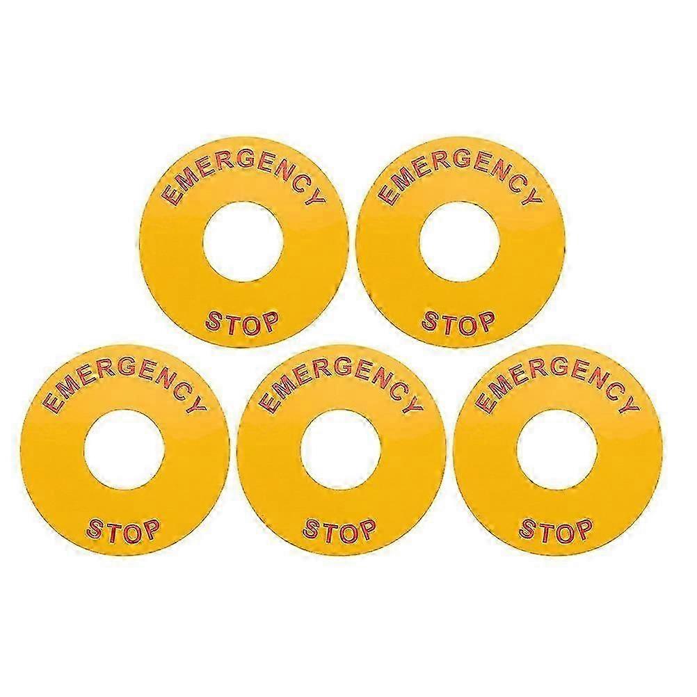 safety Electrical Warning Sticker Label Compatible withEmergency Stop Buttons 5Pcs_HP